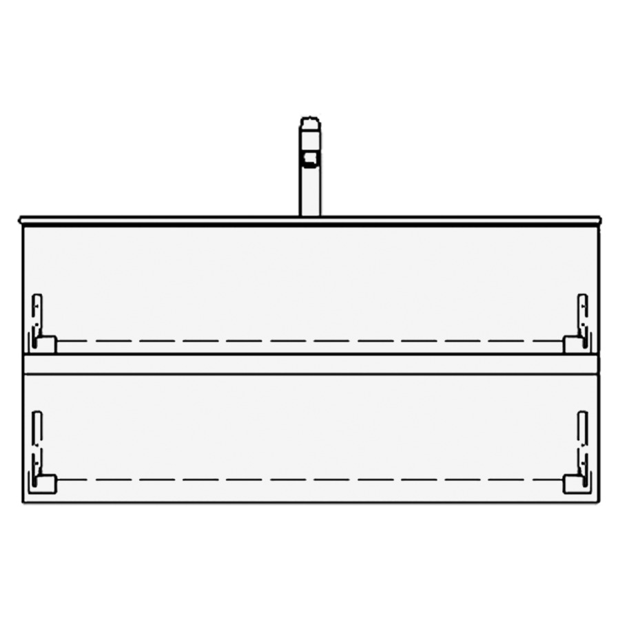 Élément inférieur STUDIO GATTO
99,0 x 48,0 x 47,0 cm
pour lavabo Studio 100 cm
élément à 2 tiroirs