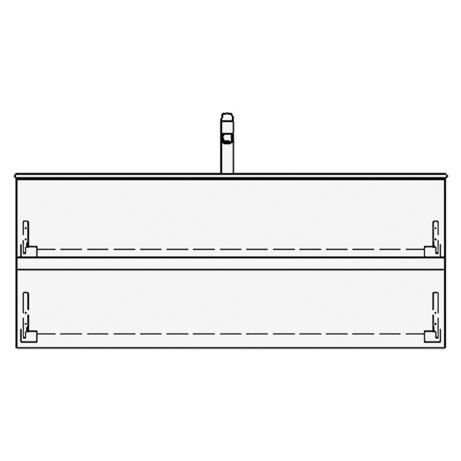 Élément inférieur STUDIO GATTO
119,0 x 48,0 x 47,0 cm
pour lavabo Studio 120 cm
avec 1 robinet
élément à 2 tiroirs