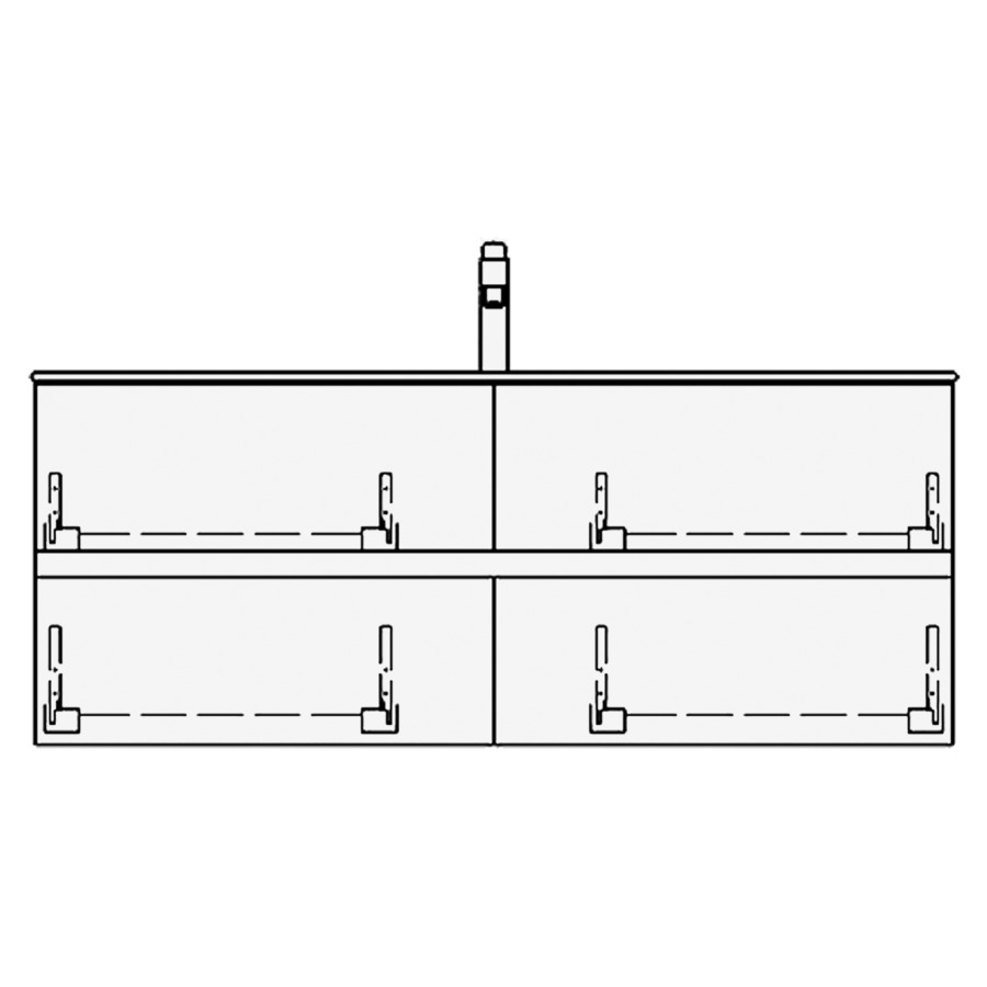 Élément inférieur STUDIO GATTO
119,0 x 48,0 x 47,0 cm
pour lavabo Studio 120 cm
avec 1 robinet
2 éléments à chacune 2 tiroirs