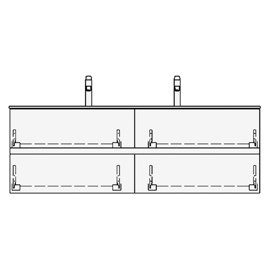 Élément inférieur STUDIO GATTO
139,0 x 48,0 x 47,0 cm
pour lavabo Studio 140 cm
avec 2 robinets
2 éléments à chacune 2 tiroirs