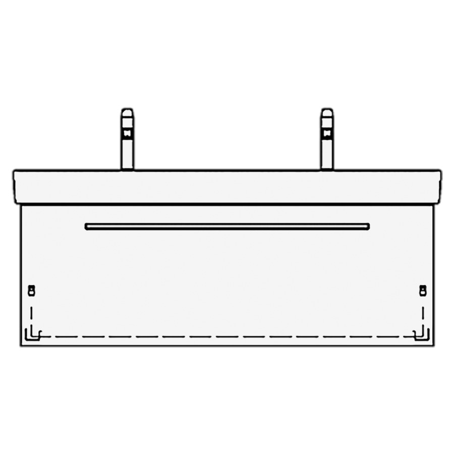 Élément inférieur PRO S TORO
116,0 x 44,0 x 44,0 cm
pour lavabo Pro S 120 cm
avec 2 robinets
élément à 1 tiroir