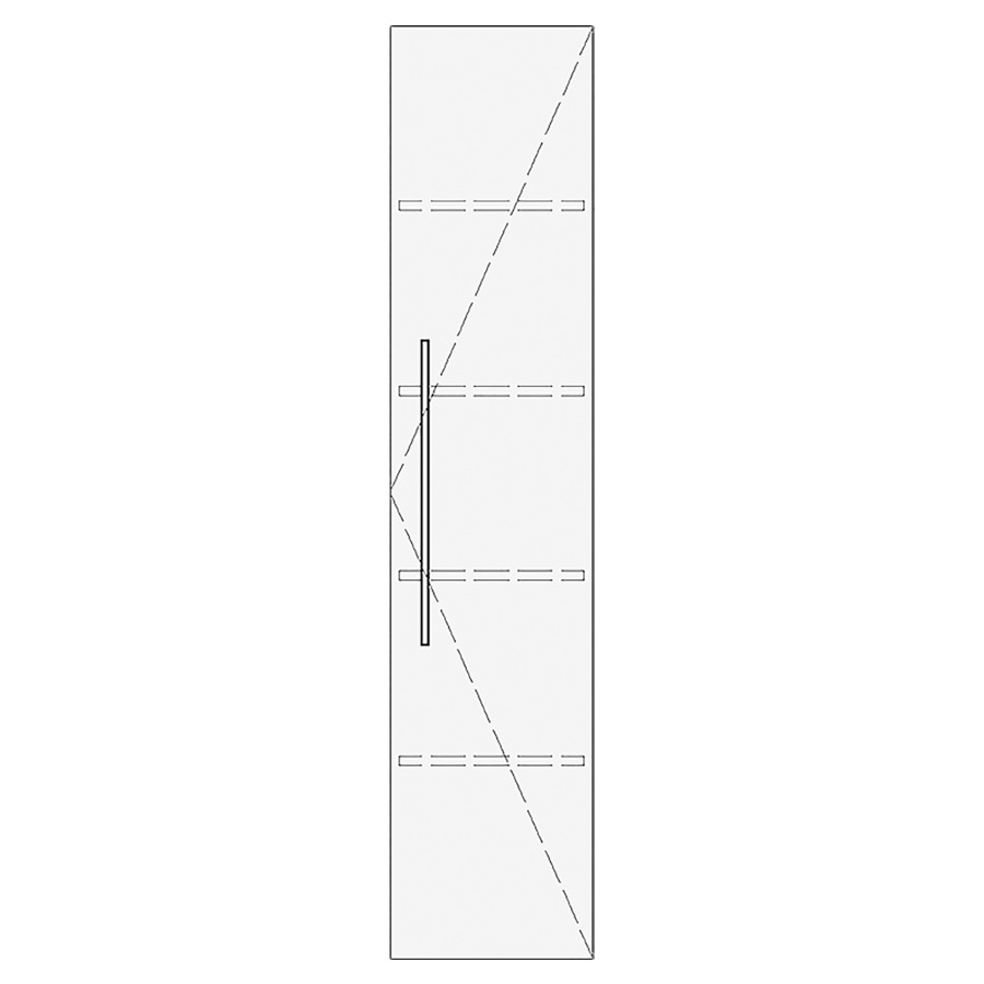 Armoire haute ASINO
35,0 x 160,0 x 35,0 cm
armoire de tablette, 1 porte
charnières à droite
tablette KH inclus