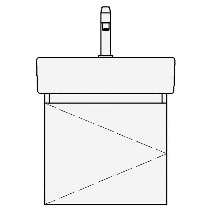 Élément inférieur VERO TORO
46,0 x 40,0 x 45,0 cm
pour lavabo Vero/Vero Air
50 cm, armoire de tablette
1 porte, charnières à gauche
sans tablette