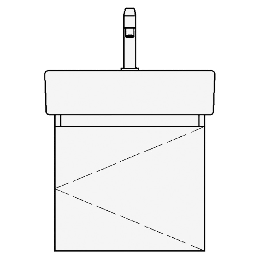 Élément inférieur VERO TORO
46,0 x 40,0 x 45,0 cm
pour lavabo Vero/Vero Air
50 cm, armoire de tablette
1 porte, charnières à droite
sans tablette