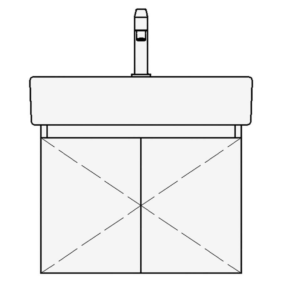Élément inférieur VERO TORO
56,0 x 40,0 x 45,0 cm
pour lavabo Vero/Vero Air
60 cm, armoire de tablette
2 portes, sans tablette
