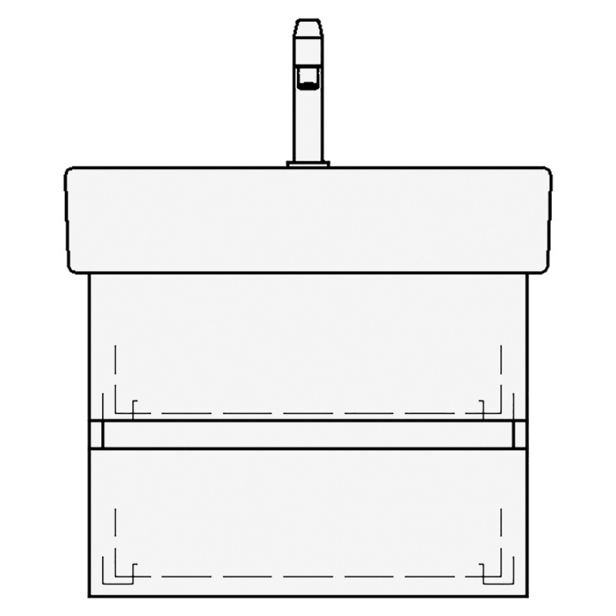 Élément inférieur VERO TORO
56,0 x 44,0 x 45,0 cm
pour lavabo Vero/Vero Air
60 cm, élément à 2 tiroirs