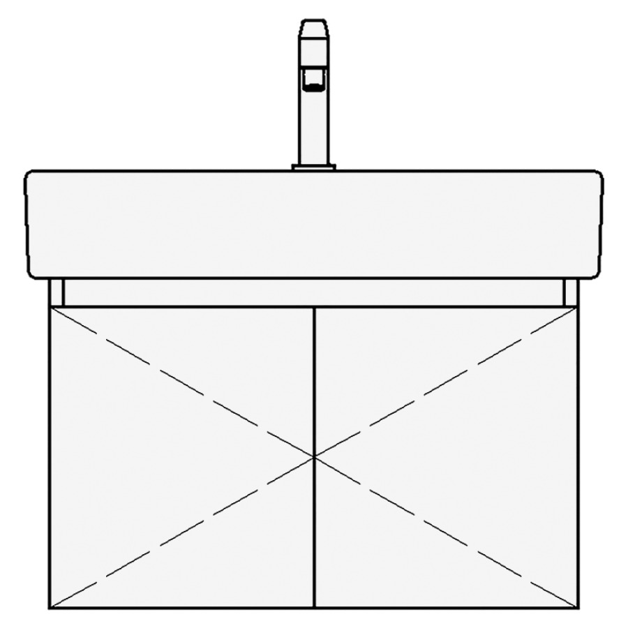 Élément inférieur VERO TORO
56,0 x 44,0 x 45,0 cm
pour lavabo Vero/Vero Air
70 cm, armoire de tablette
2 portes, sans tablette