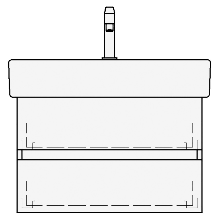 Élément inférieur VERO TORO
66,0 x 44,0 x 45,0 cm
pour lavabo Vero/Vero Air
70 cm, élément à 2 tiroirs