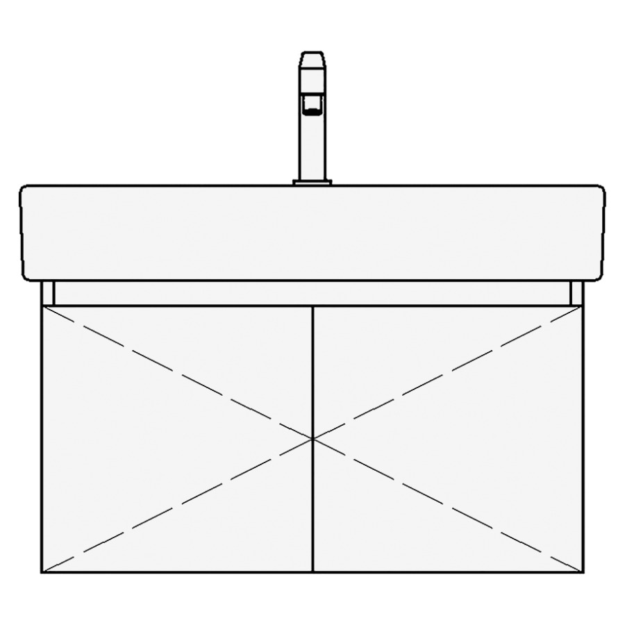 Élément inférieur VERO TORO
76,0 x 40,0 x 45,0 cm
pour lavabo Vero/Vero Air
80 cm, armoire de tablette
2 portes, sans tablette