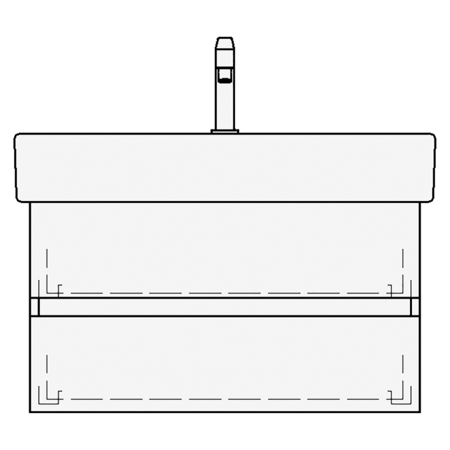 Élément inférieur VERO TORO
76,0 x 40,0 x 45,0 cm
pour lavabo Vero/Vero Air
80 cm, élément à 2 tiroirs