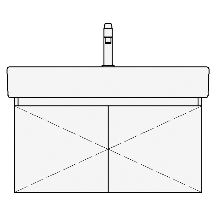 Élément inférieur VERO TORO
81,0 x 40,0 x 47,0 cm
pour lavabo Vero 85 cm
armoire de tablette, 2 portes
sans tablette