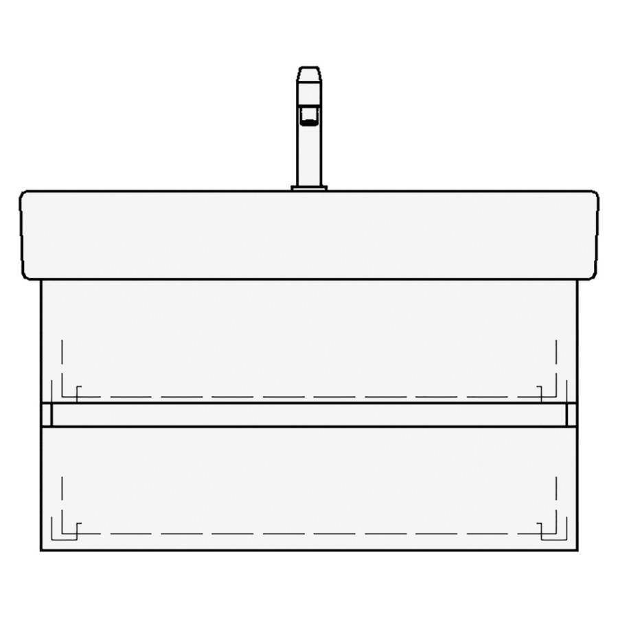 Élément inférieur VERO TORO
81,0 x 44,0 x 47,0 cm
pour lavabo Vero 85 cm
élément à 2 tiroirs