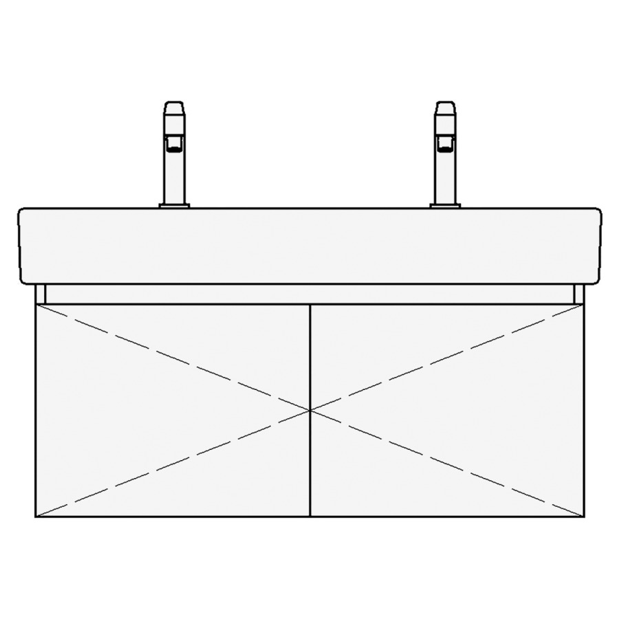 Élément inférieur VERO TORO
96,0 x 40,0 x 45,0 cm
pour lavabo Vero/Vero Air
100 cm, avec 2 robinets
armoire de tablette, 2 portes
sans tablette