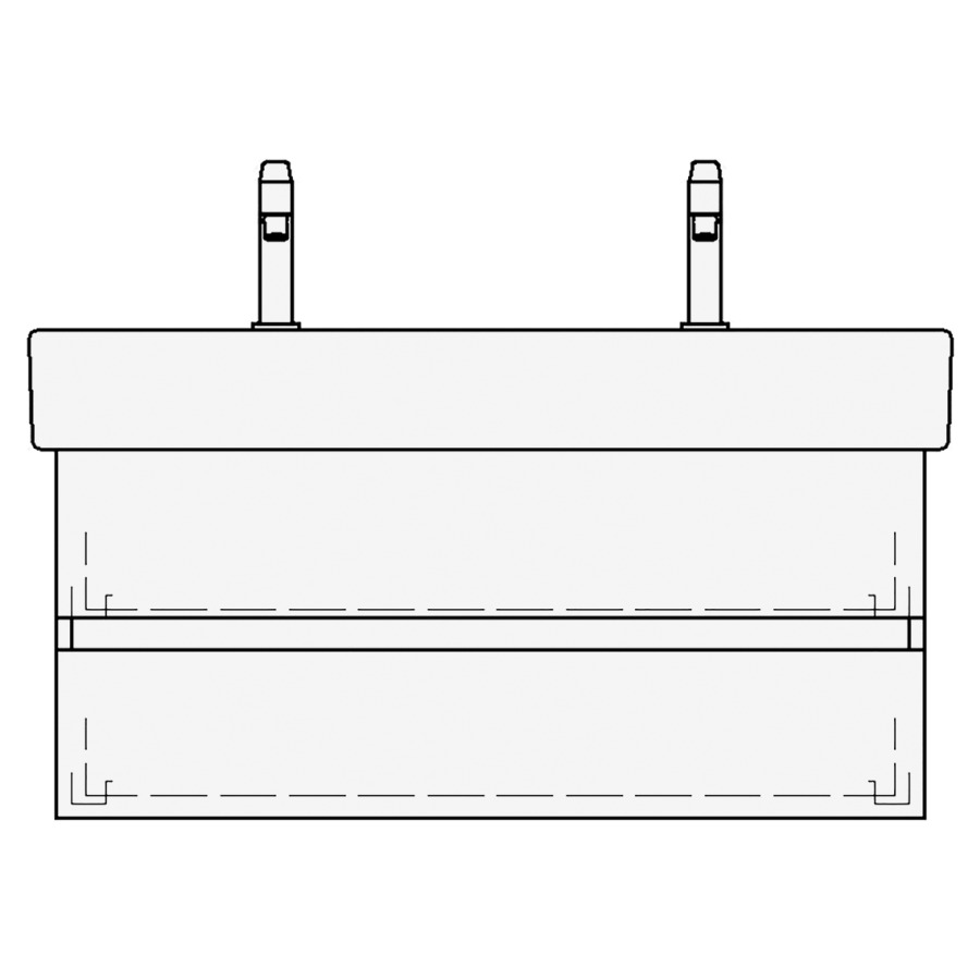Élément inférieur VERO TORO
96,0 x 44,0 x 45,0 cm
pour lavabo Vero/Vero Air
100 cm avec 2 robinets
élément à 2 tiroirs