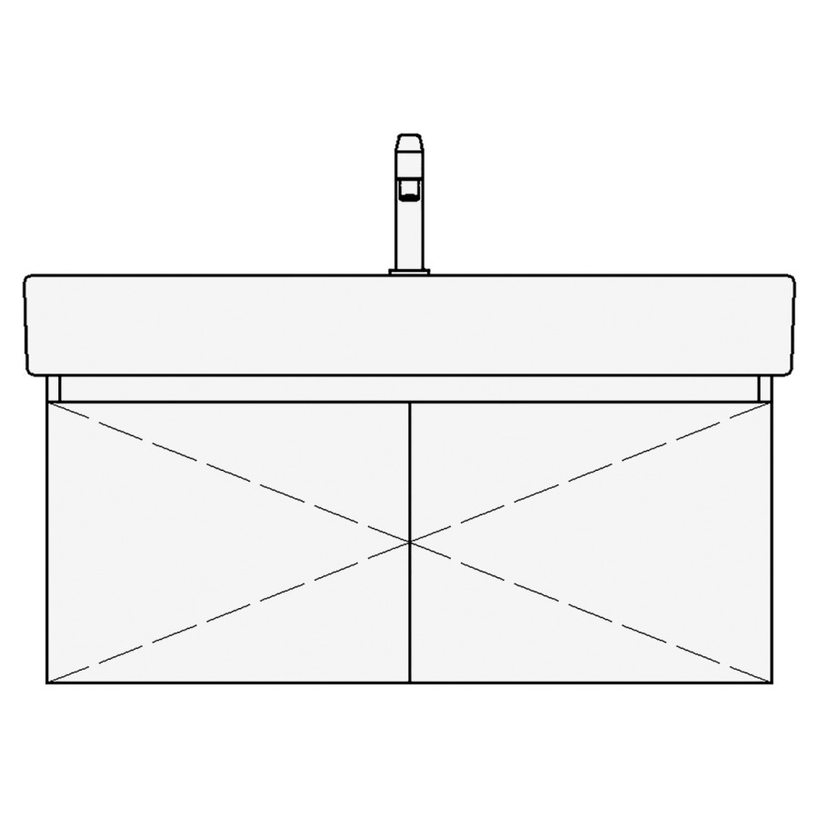 Élément inférieur VERO TORO
96,0 x 40,0 x 45,0 cm
pour lavabo Vero/Vero Air
100 cm avec 1 robinet, armoire
de tablette, 2 portes
sans tablette