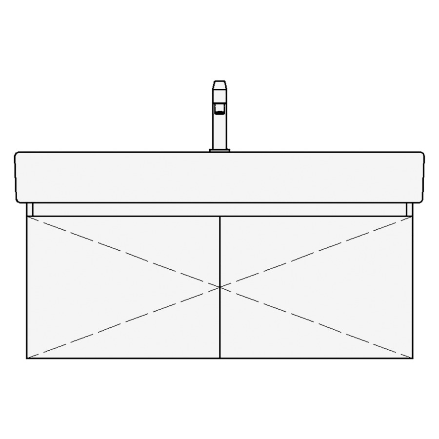 Élément inférieur VERO TORO
101,0 x 40,0 x 47,0 cm
pour lavabo Vero 105 cm
avec 1 robinet, armoire
de tablette, 2 portes
sans tablette