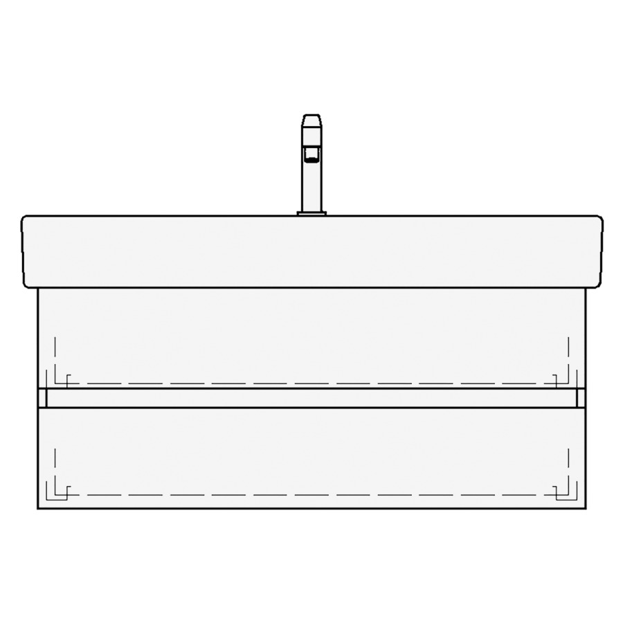Élément inférieur VERO TORO
101,0 x 44,0 x 47,0 cm
pour lavabo Vero 105 cm
avec 1 robinet, élément à
2 tiroirs