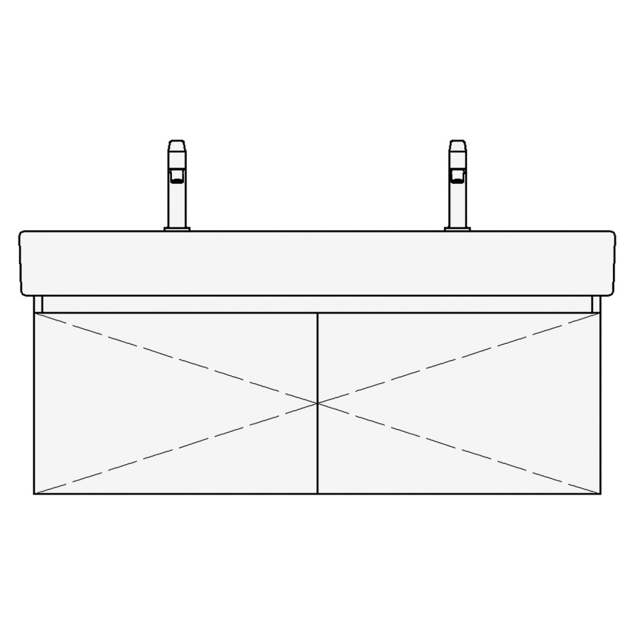 Élément inférieur VERO TORO
116,0 x 40,0 x 45,0 cm
pour lavabo Vero/Vero Air
120 cm avec 2 robinets
armoire de tablette, 2 portes
sans tablette