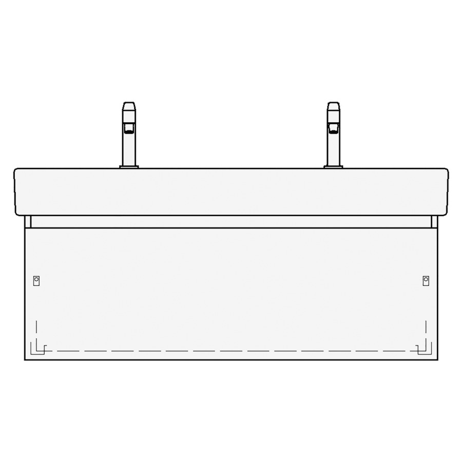 Élément inférieur VERO TORO
116,0 x 40,0 x 45,0 cm
pour lavabo Vero/Vero Air
120 cm avec 2 robinets
élément à 1 tiroir