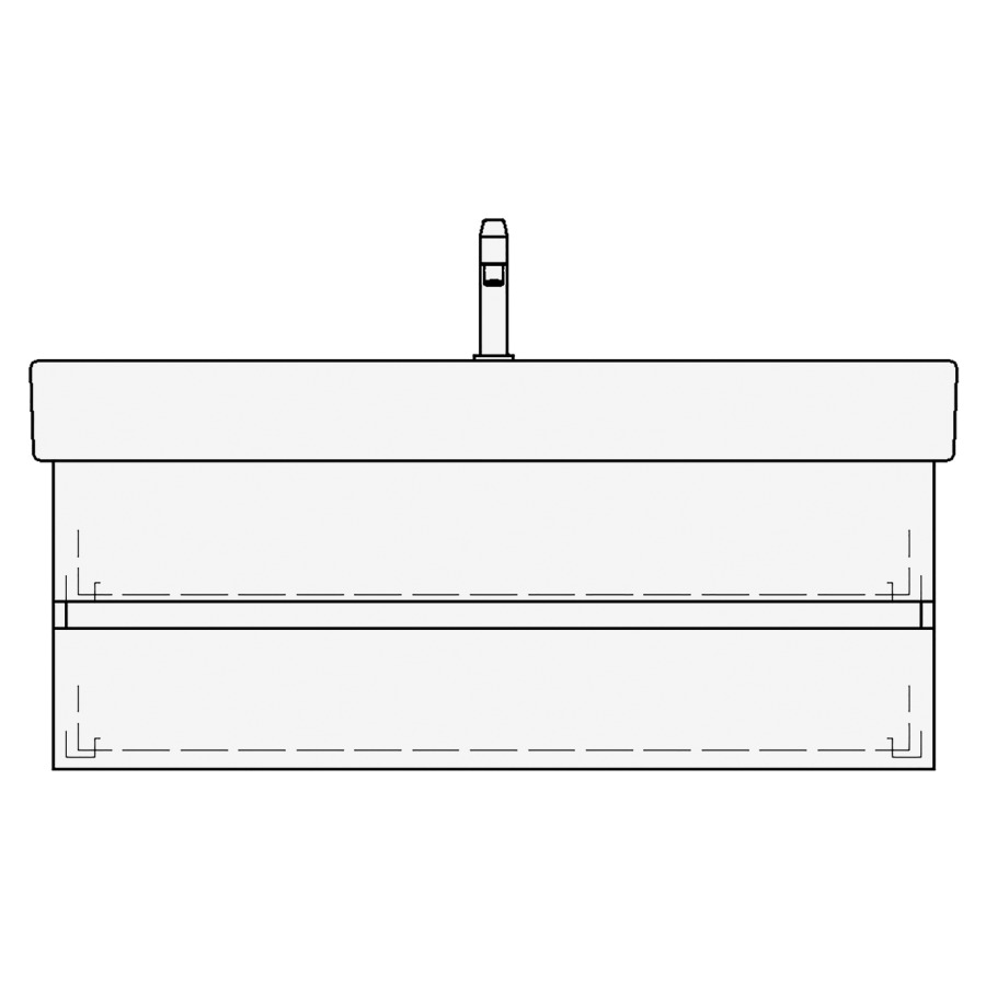 Élément inférieur VERO TORO
116,0 x 44,0 x 45,0 cm
pour lavabo Vero/Vero Air
120 cm avec 1 robinet
élément à 2 tiroirs