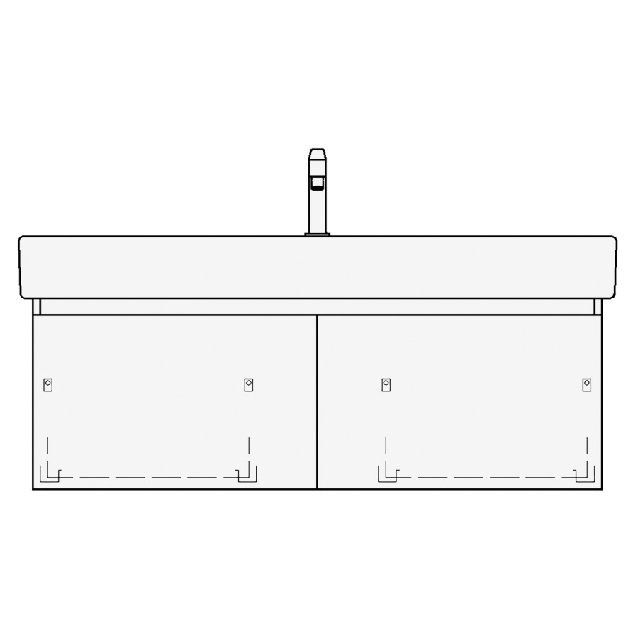 Élément inférieur VERO TORO
121,0 x 40,0 x 47,0 cm
pour lavabo Vero 125 cm
avec 1 robinet, 2 éléments à
chacune 1 tiroir