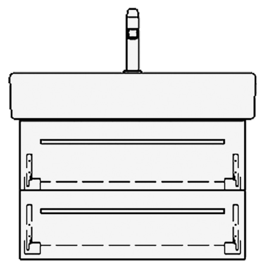 Élément inférieur VERO RANA
66,0 x 40,0 x 45,0 cm
pour lavabo Vero/Vero Air
70 cm, élément à 2 tiroirs