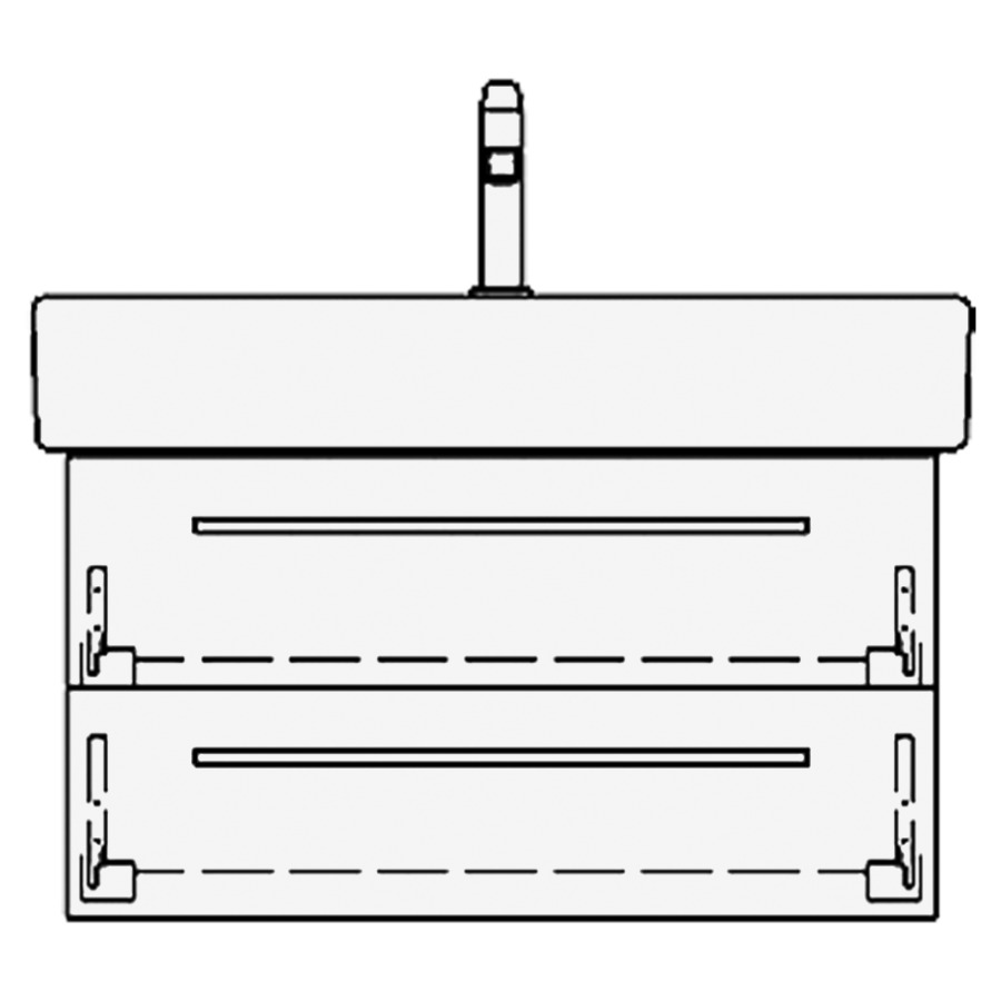 Élément inférieur VERO RANA
76,0 x 40,0 x 45,0 cm
pour lavabo Vero/Vero Air
80 cm, élément à 2 tiroirs
