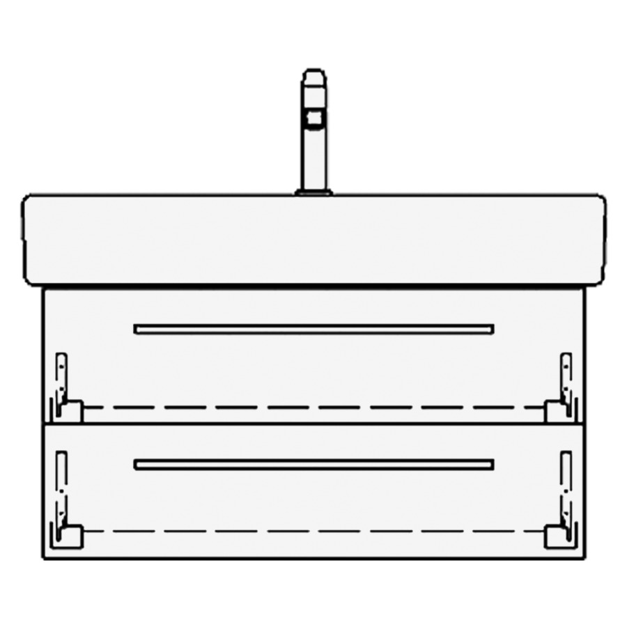 Élément inférieur VERO RANA
81,0 x 40,0 x 47,0 cm
pour lavabo Vero 85 cm
élément à 2 tiroirs