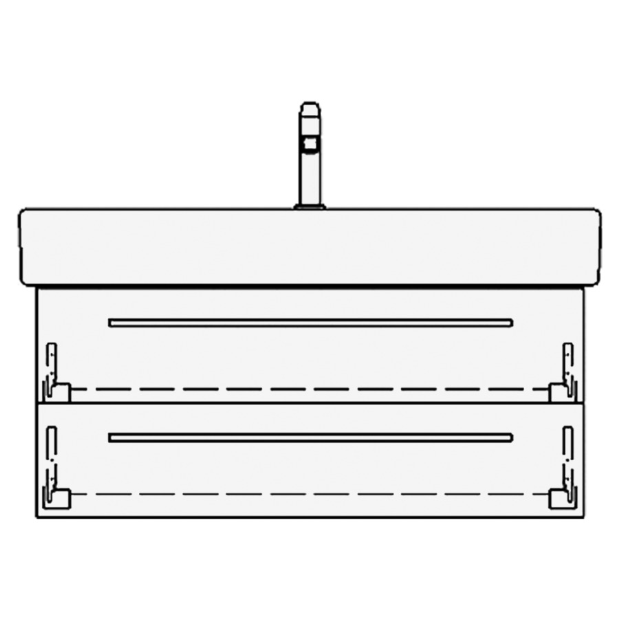 Élément inférieur VERO RANA
96,0 x 40,0 x 45,0 cm
pour lavabo Vero/Vero Air
100 cm, avec 1 robinet
élément à 2 tiroirs