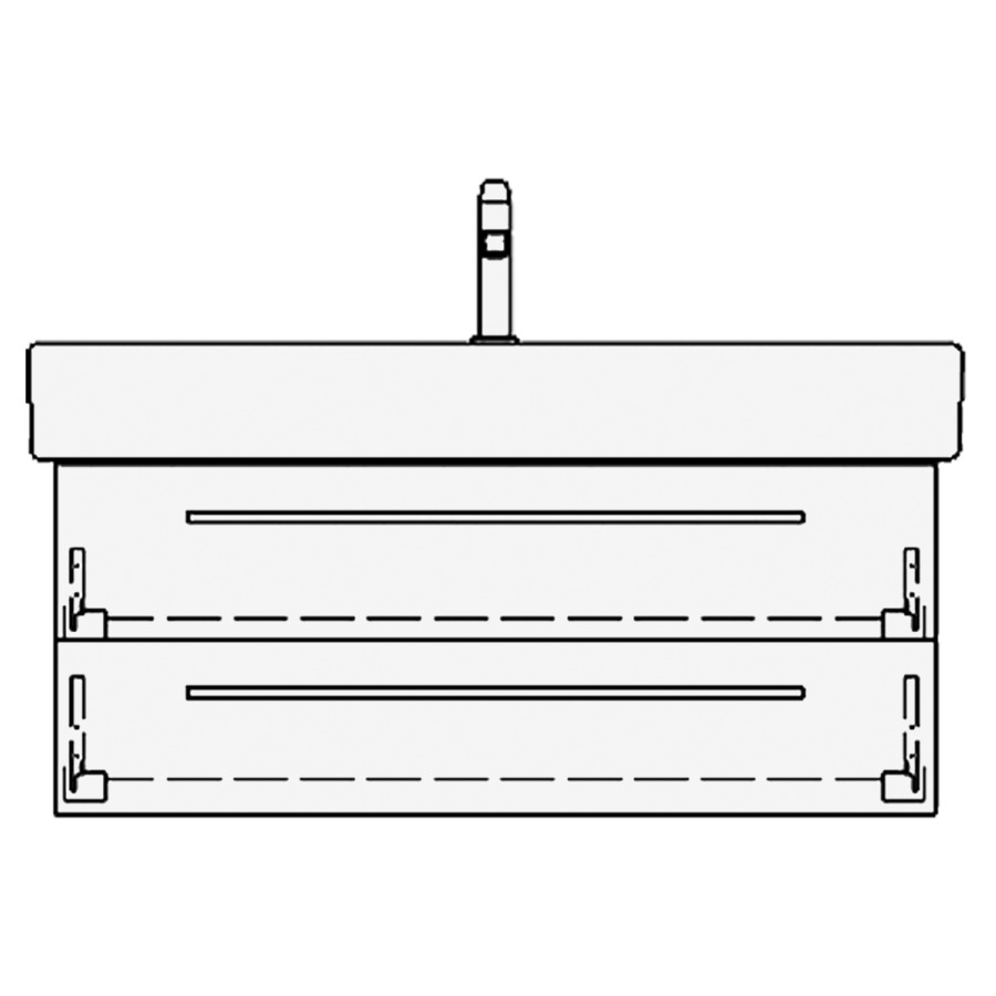 Élément inférieur VERO RANA
101,0 x 40,0 x 47,0 cm
pour lavabo Vero 105 cm
avec 1 robinet, élément à
2 tiroirs