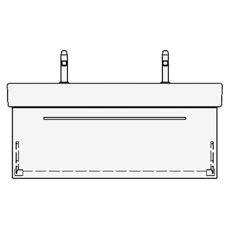 Élément inférieur VERO RANA
116,0 x 40,0 x 45,0 cm
pour lavabo Vero/Vero Air
120 cm, avec 2 robinets
élément à 1 tiroir