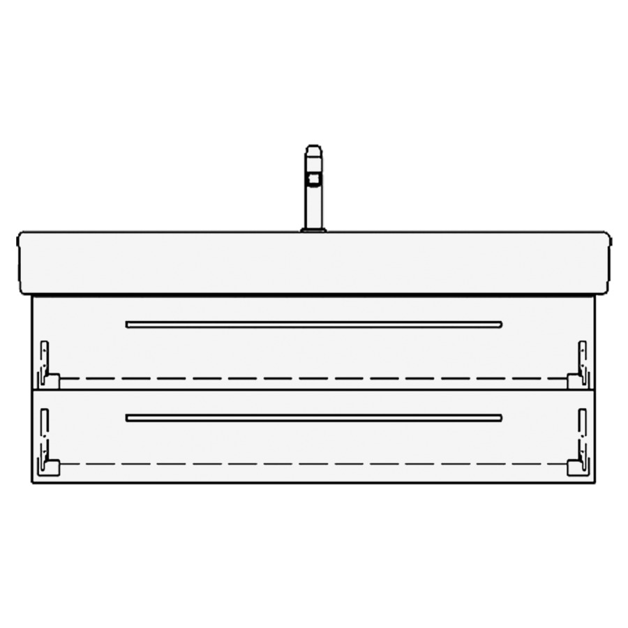 Élément inférieur VERO RANA
121,0 x 40,0 x 47,0 cm
pour lavabo Vero 125 cm
avec 1 robinet, élément à
2 tiroirs