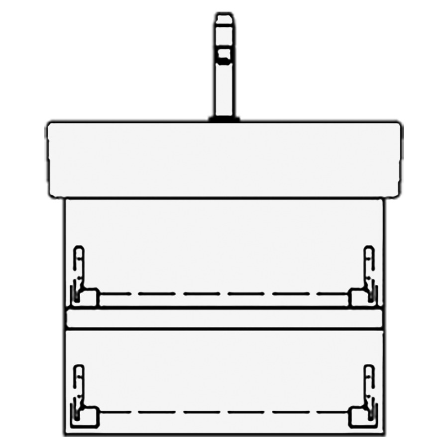 Élément inférieur VERO GATTO
56,0 x 40,0 x 45,0 cm
pour lavabo Vero/Vero Air
60 cm, élément à 2 tiroirs
