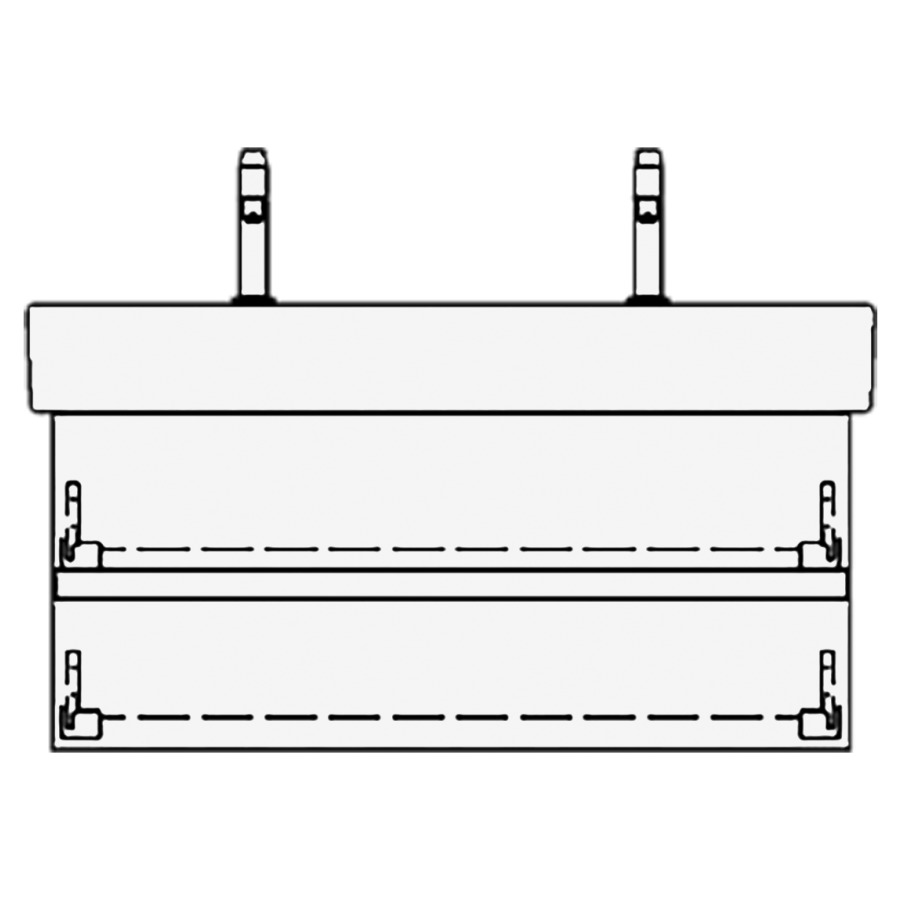 Élément inférieur VERO GATTO
96,0 x 40,0 x 45,0 cm
pour lavabo Vero/Vero Air
100 cm, avec 2 robinets
élément à 2 tiroirs