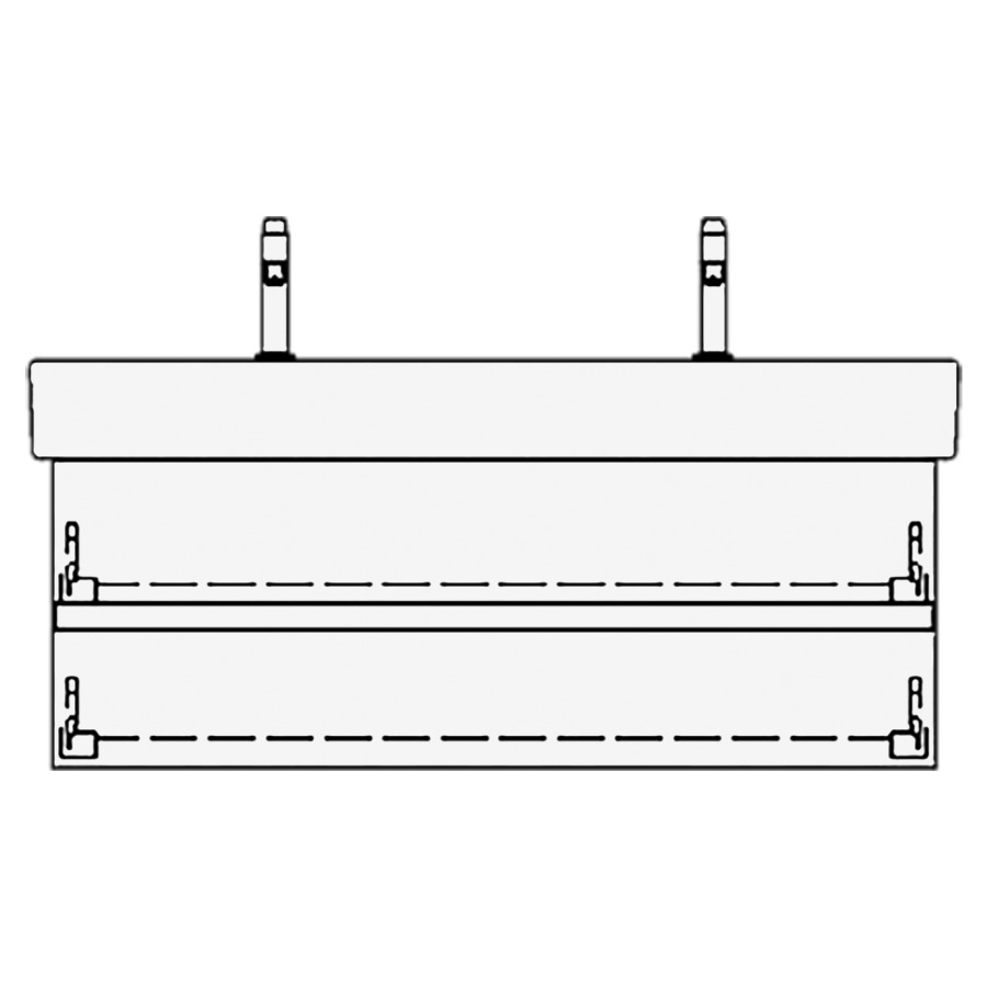 Élément inférieur VERO GATTO
116,0 x 40,0 x 45,0 cm
pour lavabo Vero/Vero Air
120 cm, avec 2 robinets
élément à 2 tiroirs