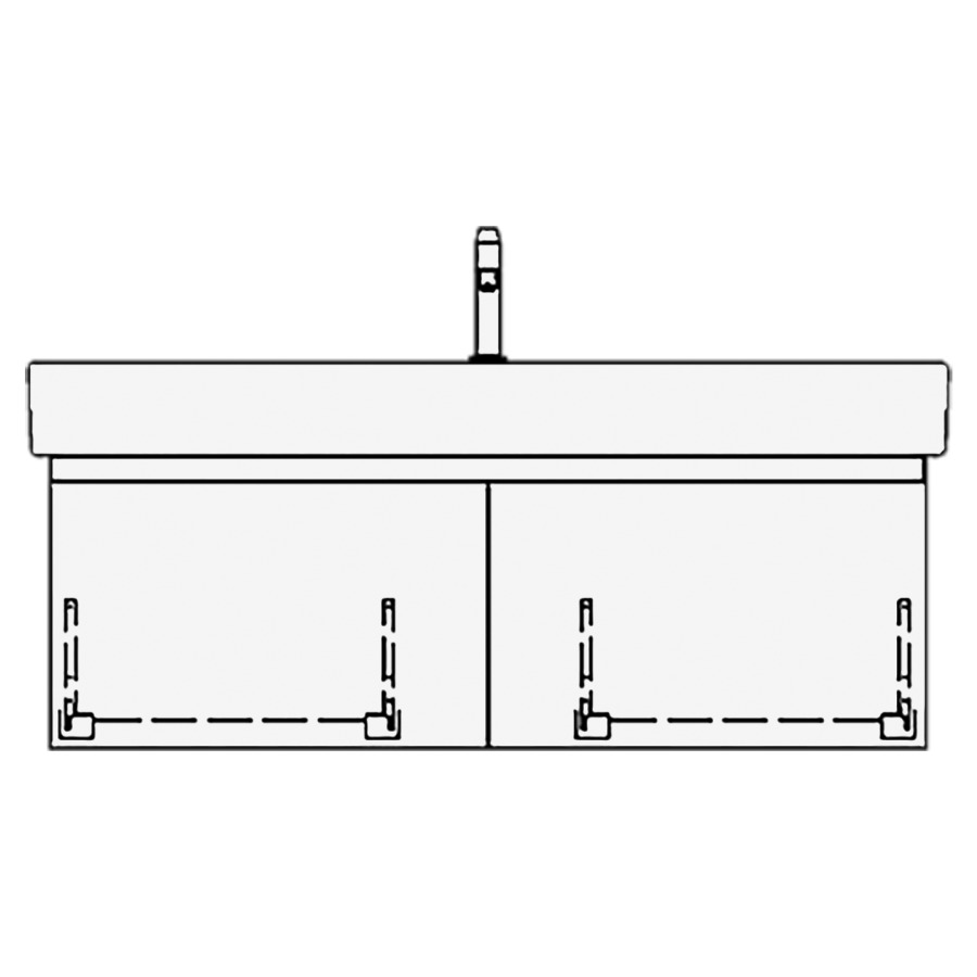 Élément inférieur VERO GATTO
121,0 x 40,0 x 47,0 cm
pour lavabo Vero 125 cm
avec 1 robinet, 2 éléments à
chacune 1 tiroir