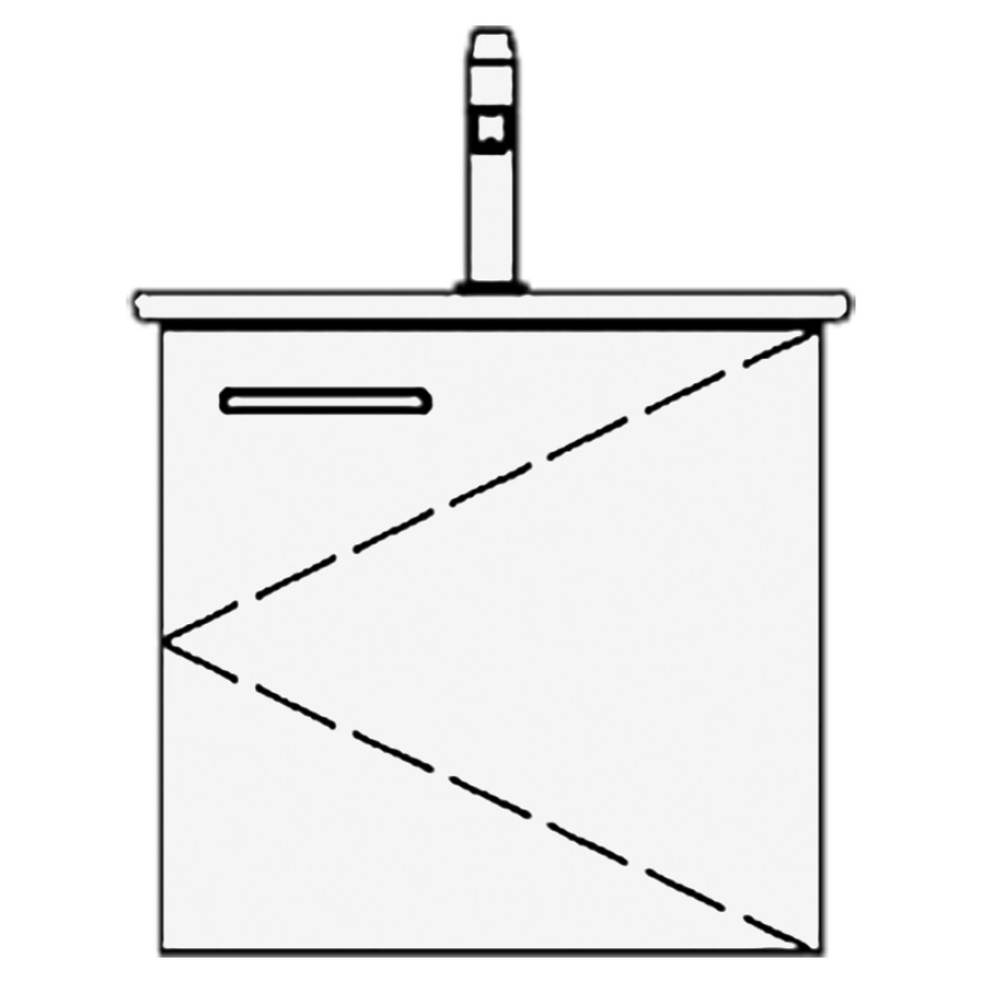 Élément inférieur VENTICELLO
TORO
46,0 x 48,0 x 40,5 cm
pour lavabo Venticello 50 cm
armoire de tablette, 1 porte
charnières à droite, sans
tablette