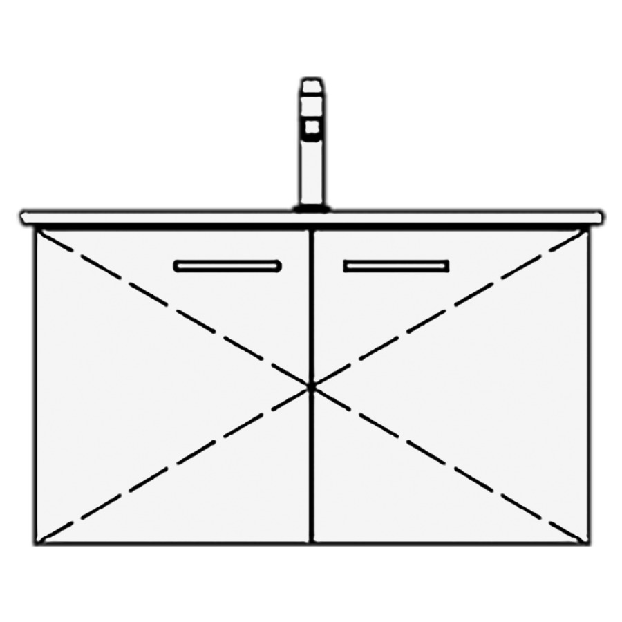 Élément inférieur VENTICELLO
TORO
76,0 x 48,0 x 48,5 cm
pour lavabo Venticello 80 cm
armoire de tablette, 2 portes
sans tablette
