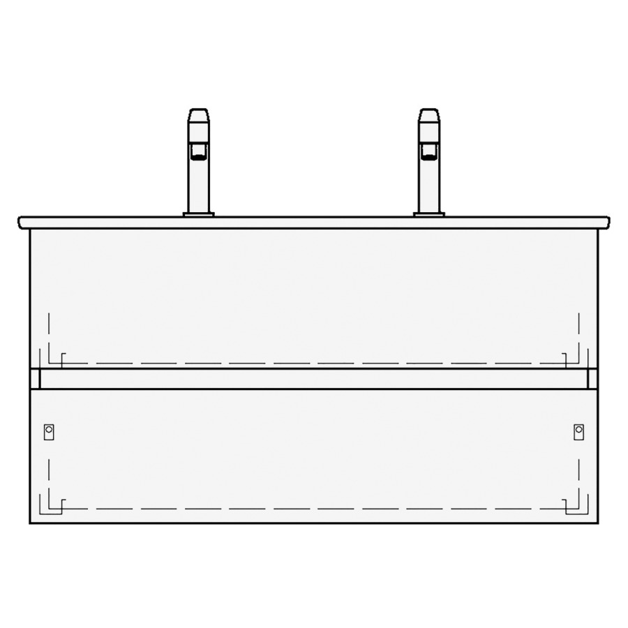 Élément inférieur VENTICELLO
TORO
96,0 x 54,0 x 48,5 cm
pour lavabo Venticello 100 cm
avec 2 robinetterie
élément à 2 tiroirs