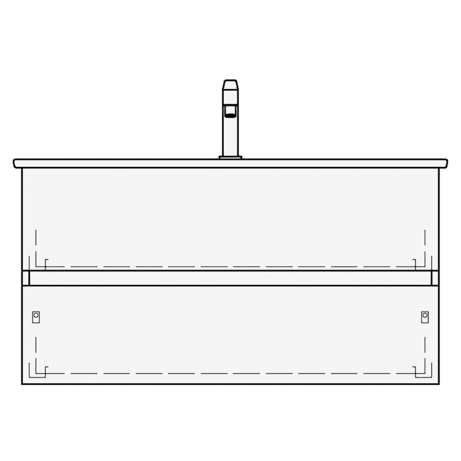 Élément inférieur VENTICELLO
TORO
96,0 x 54,0 x 48,5 cm
pour lavabo Venticello 100 cm
avec 1 robinetterie
élément à 2 tiroirs
