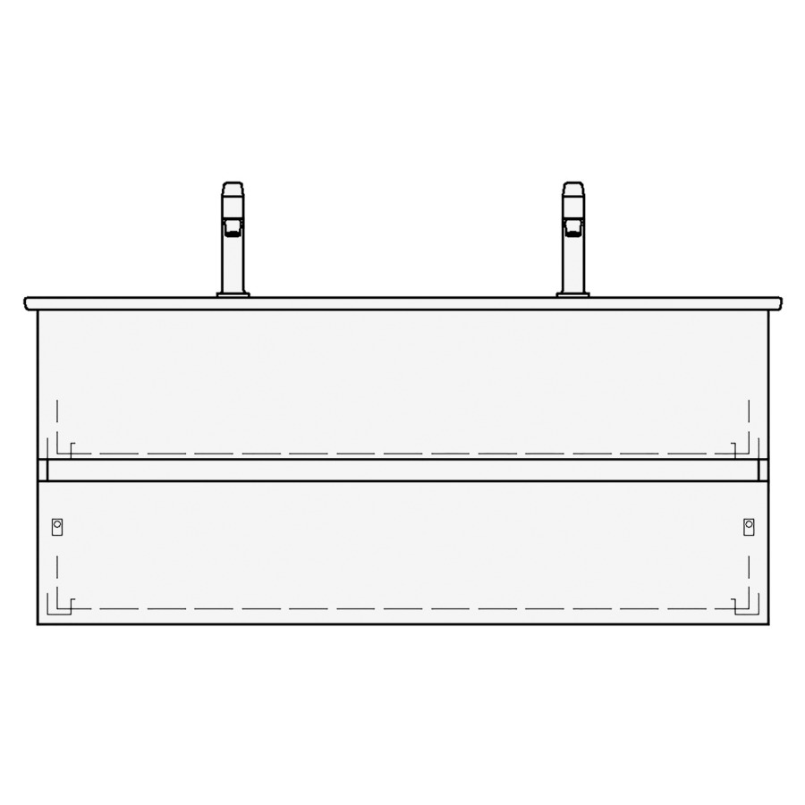 Élément inférieur VENTICELLO
TORO
116,0 x 54,0 x 48,5 cm
pour lavabo Venticello 120 cm
avec 2 robinetterie
élément à 2 tiroirs