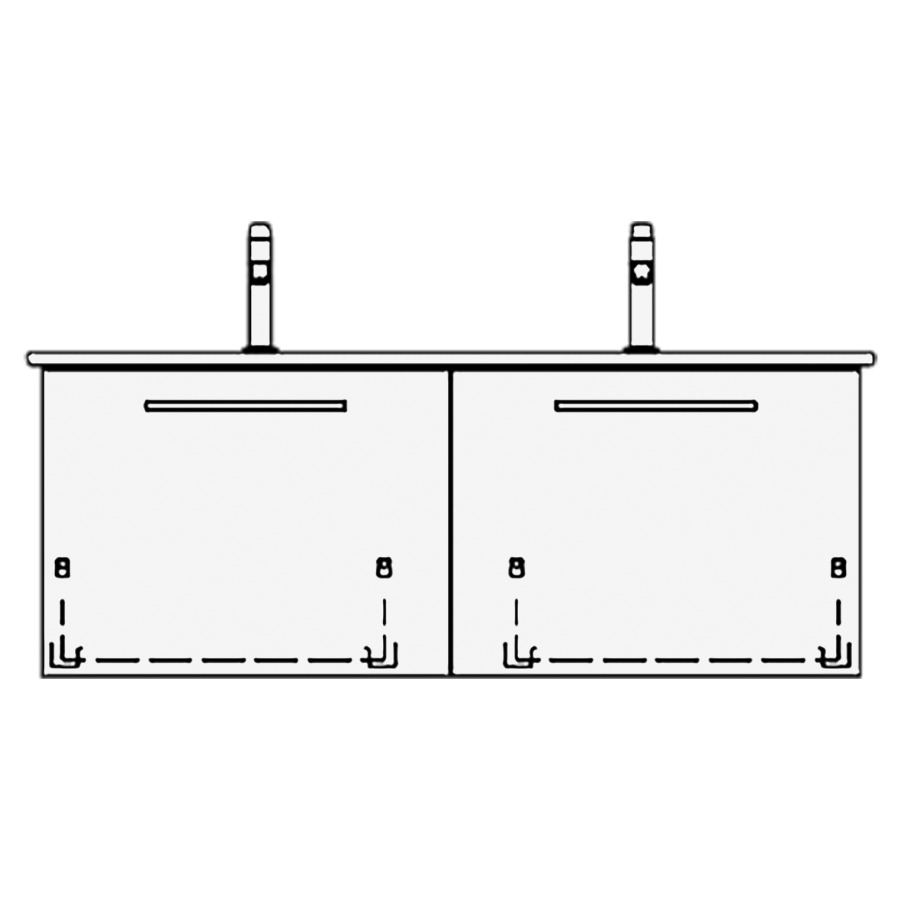 Élément inférieur VENTICELLO
TORO
116,0 x 48,0 x 48,5 cm
pour lavabo Venticello 120 cm
avec 2 robinetterie
2 éléments à chacune 1 tiroir