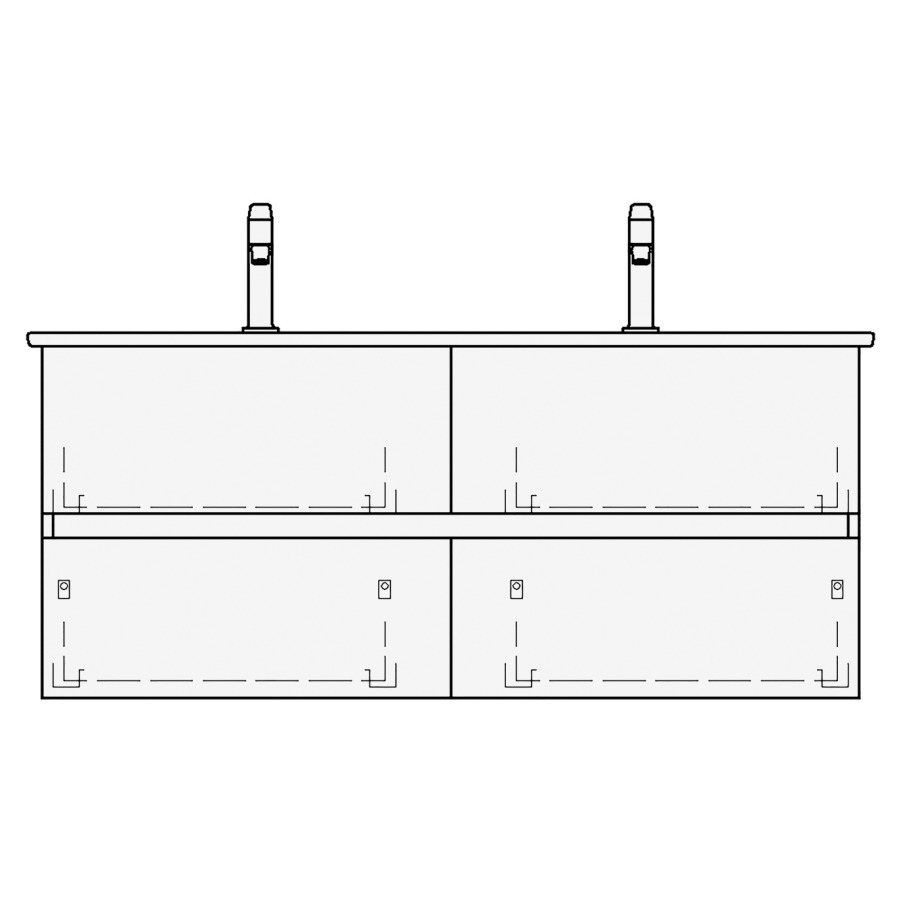 Élément inférieur VENTICELLO
TORO
116,0 x 54,0 x 48,5 cm
pour lavabo Venticello 120 cm
avec 2 robinetterie
2 éléments à chacune 2 tiroirs