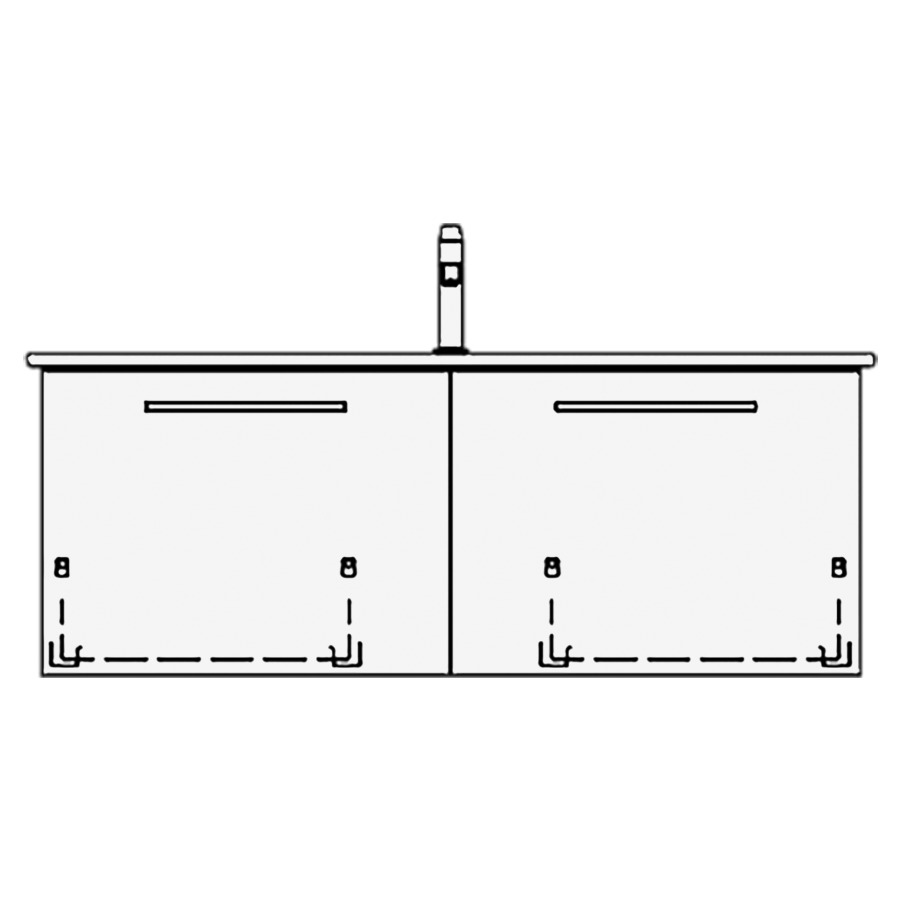 Élément inférieur VENTICELLO
TORO
116,0 x 48,0 x 48,5 cm
pour lavabo Venticello 120 cm
avec 1 robinetterie
2 éléments à chacune 1 tiroir