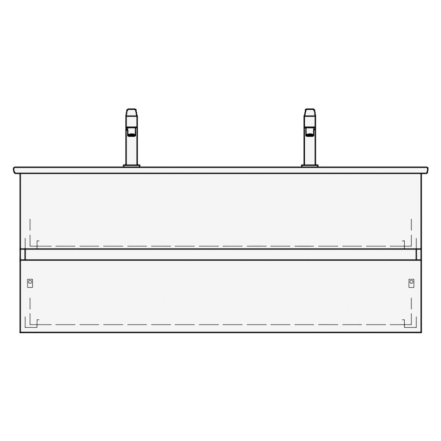 Élément inférieur VENTICELLO
TORO
126,0 x 54,0 x 48,5 cm
pour lavabo double Venticello
130 cm, élément à 2 tiroirs