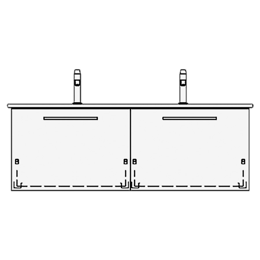 Élément inférieur VENTICELLO
TORO
126,0 x 48,0 x 48,5 cm
pour lavabo double Venticello
130 cm, 2 éléments à chacune
1 tiroir
