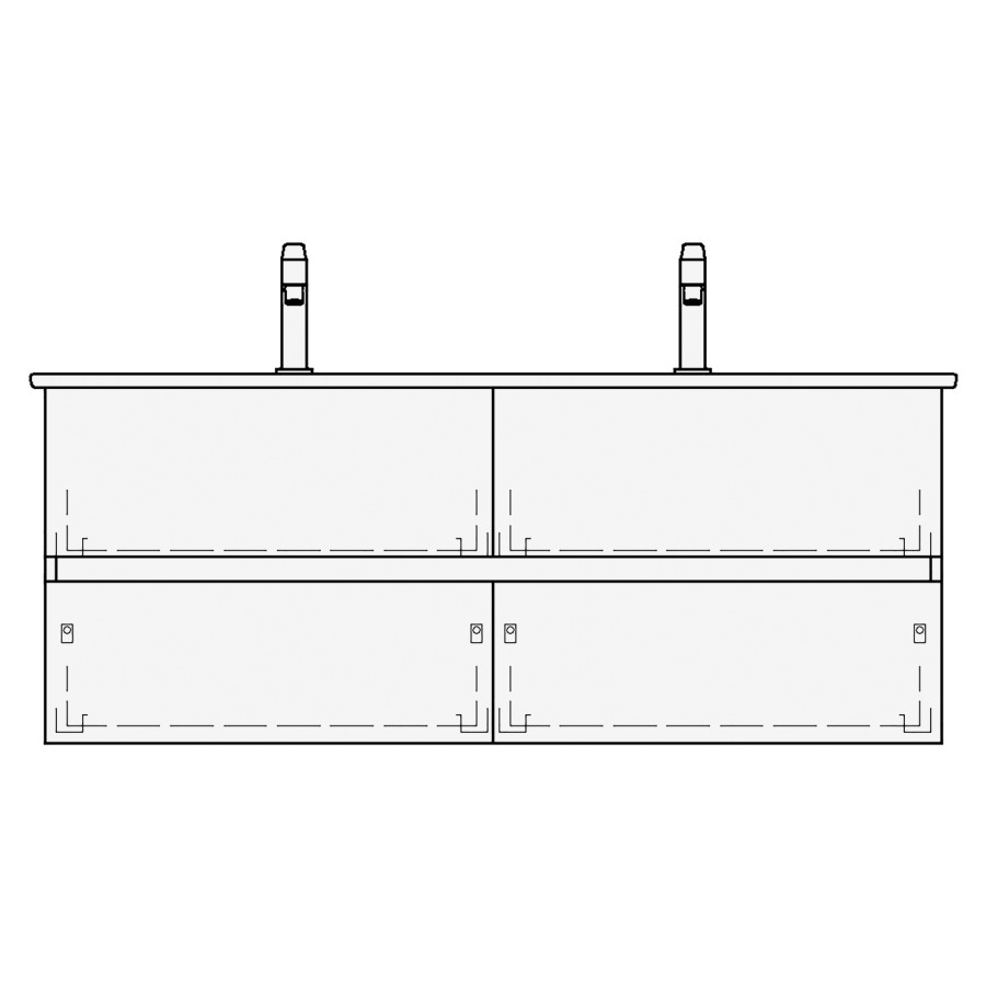 Élément inférieur VENTICELLO
TORO
126,0 x 54,0 x 48,5 cm
pour lavabo double Venticello
130 cm, 2 éléments à chacune
2 tiroirs