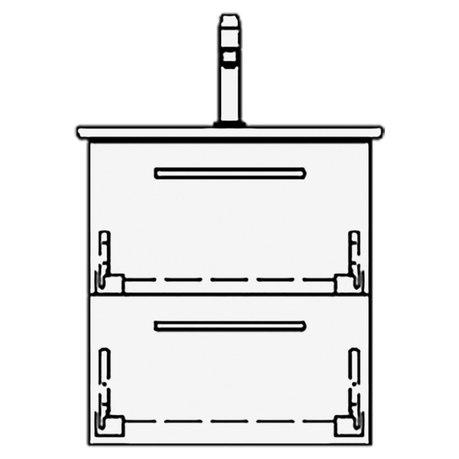 Élément inférieur VENTICELLO
RANA
46,0 x 50,0 x 40,5 cm
pour lavabo Venticello 50 cm
élément à 2 tiroirs