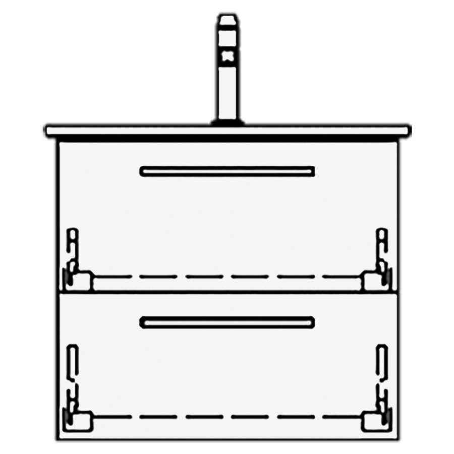 Élément inférieur VENTICELLO
RANA
56,0 x 50,0 x 48,5 cm
pour lavabo Venticello 60 cm
élément à 2 tiroirs