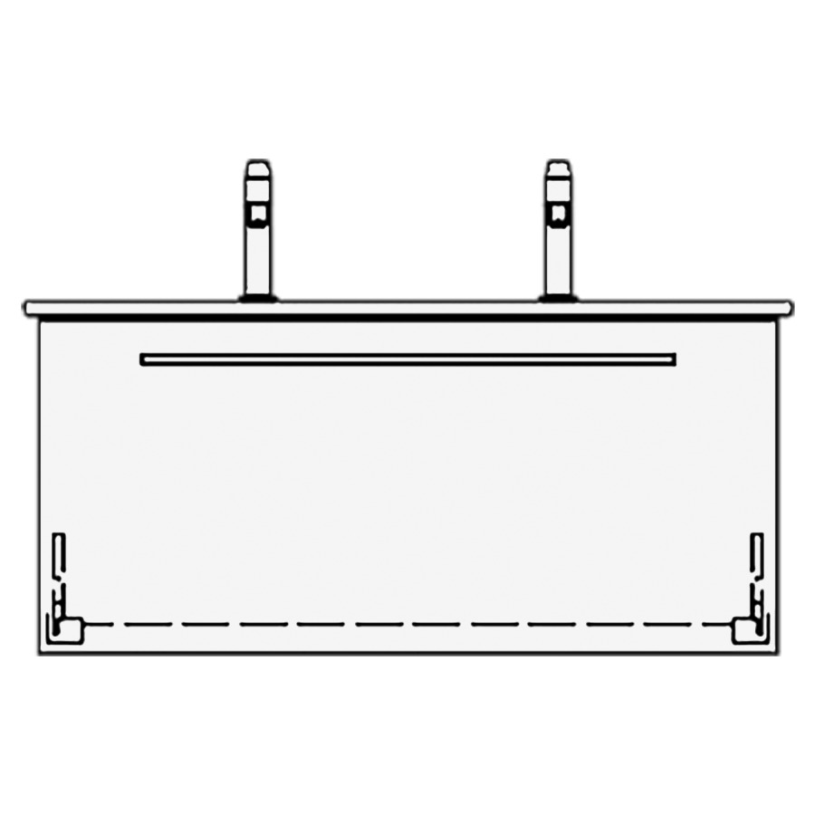 Élément inférieur VENTICELLO
RANA
96,0 x 44,0 x 48,5 cm
pour lavabo Venticello 100 cm
avec 2 robinetterie
élément à 1 tiroir